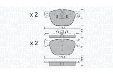 Sada brzdových destiček, kotoučová brzda MAGNETI MARELLI 363916060855