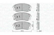 Sada brzdových destiček, kotoučová brzda MAGNETI MARELLI 363916060861