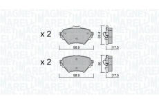 Sada brzdových destiček, kotoučová brzda MAGNETI MARELLI 363916060881