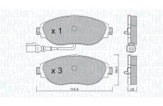 Sada brzdových destiček, kotoučová brzda MAGNETI MARELLI 363916060888