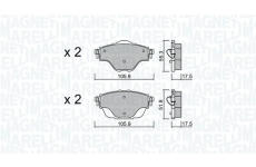 Sada brzdových destiček, kotoučová brzda MAGNETI MARELLI 363916060899