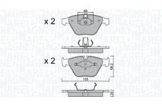 Sada brzdových destiček, kotoučová brzda MAGNETI MARELLI 363916060904