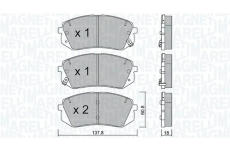 Sada brzdových destiček, kotoučová brzda MAGNETI MARELLI 363916060907