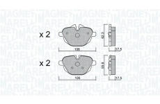 Sada brzdových destiček, kotoučová brzda MAGNETI MARELLI 363916060910