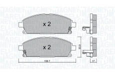 Sada brzdových destiček, kotoučová brzda MAGNETI MARELLI 363916061149