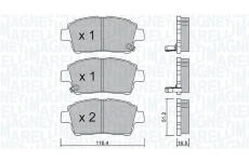 Sada brzdových destiček, kotoučová brzda MAGNETI MARELLI 363916061228