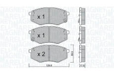 Sada brzdových destiček, kotoučová brzda MAGNETI MARELLI 363916061341