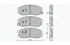 Sada brzdových destiček, kotoučová brzda MAGNETI MARELLI 363916061351