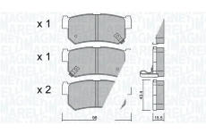 Sada brzdových destiček, kotoučová brzda MAGNETI MARELLI 363916061448