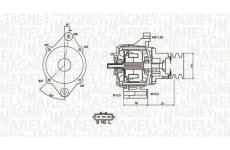 Alternátor MAGNETI MARELLI 063731367010