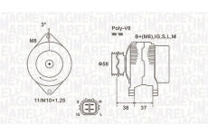 Alternátor MAGNETI MARELLI 063731889010