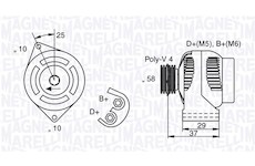 Alternátor MAGNETI MARELLI 063341658010