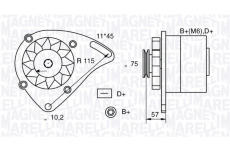 Alternátor MAGNETI MARELLI 063321067010