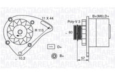 Alternátor MAGNETI MARELLI 063321173010