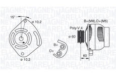 Alternátor MAGNETI MARELLI 063321604010