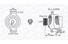 Alternátor MAGNETI MARELLI 063731758010