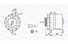 Alternátor MAGNETI MARELLI 063321409010