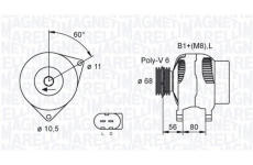 Alternátor MAGNETI MARELLI 063731557010