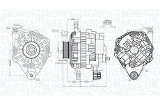 Alternátor MAGNETI MARELLI 063733526010