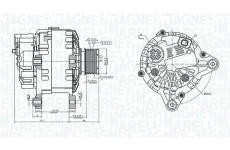 Alternátor MAGNETI MARELLI 063739064010