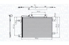 Kondenzátor, klimatizace MAGNETI MARELLI 350203745000