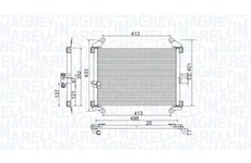 Kondenzátor, klimatizace MAGNETI MARELLI 350203772000