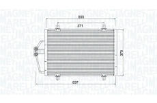 Kondenzátor, klimatizace MAGNETI MARELLI 350203784000