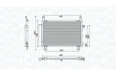 Kondenzátor, klimatizace MAGNETI MARELLI 350203798000