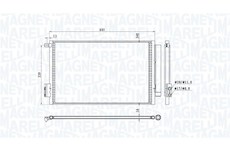 Kondenzátor, klimatizace MAGNETI MARELLI 350203814000