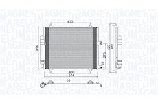 Kondenzátor, klimatizace MAGNETI MARELLI 350203886000