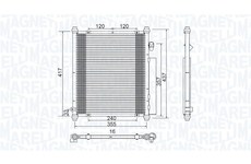 Kondenzátor, klimatizace MAGNETI MARELLI 350203907000