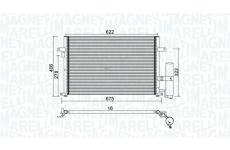 Kondenzátor, klimatizace MAGNETI MARELLI 350203912000