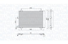 Kondenzátor, klimatizace MAGNETI MARELLI 350203920000