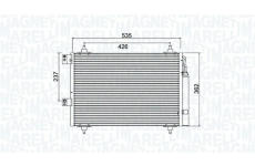 Kondenzátor, klimatizace MAGNETI MARELLI 350203936000