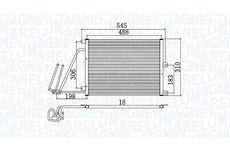 Kondenzátor, klimatizace MAGNETI MARELLI 350203950000