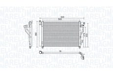 Kondenzátor, klimatizace MAGNETI MARELLI 350203957000