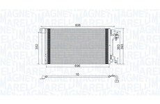 Kondenzátor, klimatizace MAGNETI MARELLI 350203962000