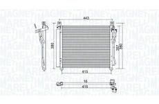 Kondenzátor, klimatizace MAGNETI MARELLI 350203980000
