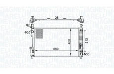 Chladič motora MAGNETI MARELLI 350213151700