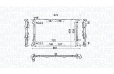Chladič, chlazení motoru MAGNETI MARELLI 350213152100