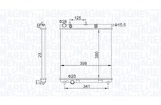 Chladič, chlazení motoru MAGNETI MARELLI 350213153700