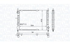 Chladič, chlazení motoru MAGNETI MARELLI 350213154300