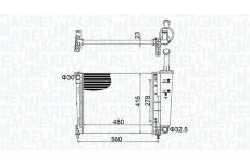 Chladič, chlazení motoru MAGNETI MARELLI 350213155700