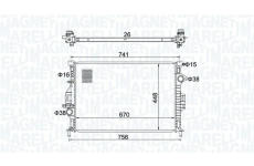 Chladič, chlazení motoru MAGNETI MARELLI 350213157700