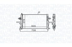 Chladič, chlazení motoru MAGNETI MARELLI 350213159300