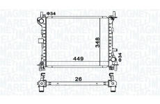 Chladič, chlazení motoru MAGNETI MARELLI 350213160300