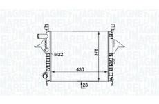 Chladič, chlazení motoru MAGNETI MARELLI 350213161200