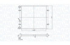 Chladič, chlazení motoru MAGNETI MARELLI 350213166700