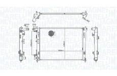 Chladič, chlazení motoru MAGNETI MARELLI 350213176600