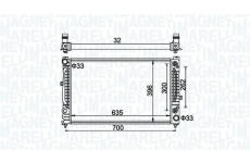 Chladič, chlazení motoru MAGNETI MARELLI 350213185500